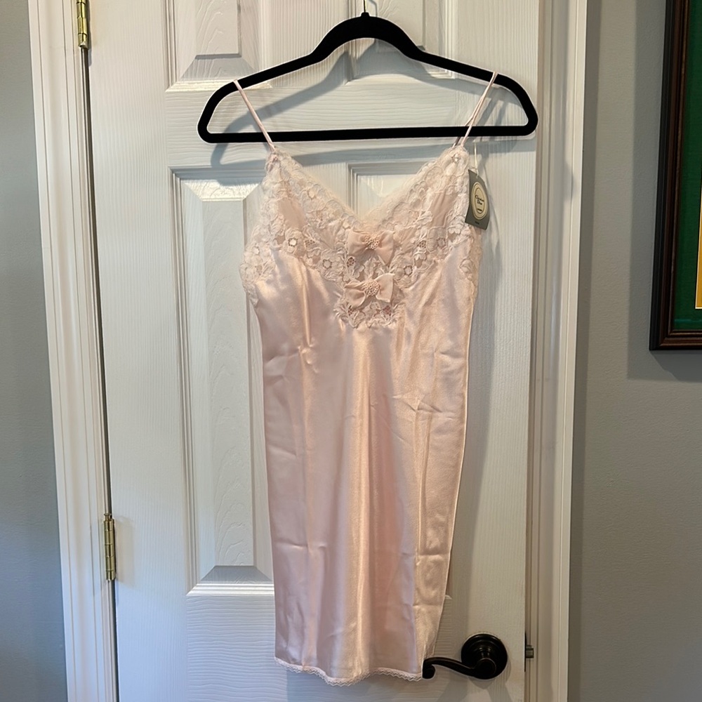 Christian Dior Lingerie  Pink Lace Chiffon Slip